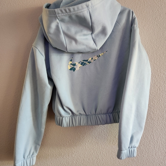 Girls Size Small Nike Sky Blue Hoodie with Zip - Picture 3 of 3